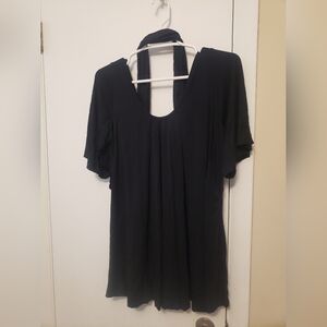 Black Latched Mama Lindi Style Short Sleeve Nursing/ Maternity Top